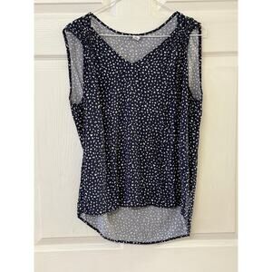 Old Navy Navy Blue Sleeveless V-Neck Blouse | Size M
